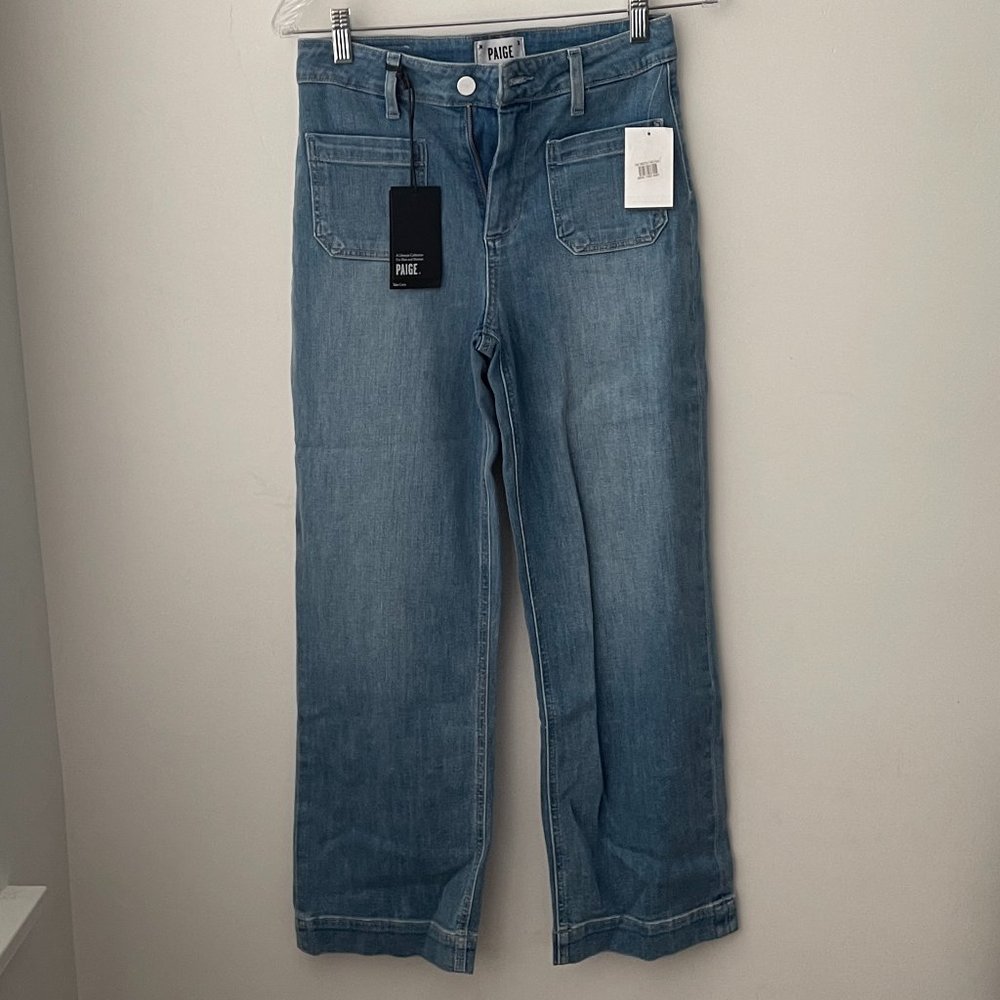 Paige Nellie High Waist Patch Pocket Jean - Picture 1 of 10